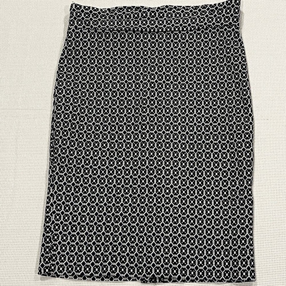 Jules & Leopold Womens Blue Geometric Pencil Skirt Size Small